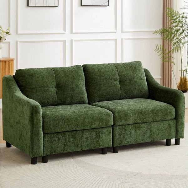 Jiexi Wohnlandschaft Ecksofa Mit Schlaffunktion Kordsofa, L oder U Form Couch