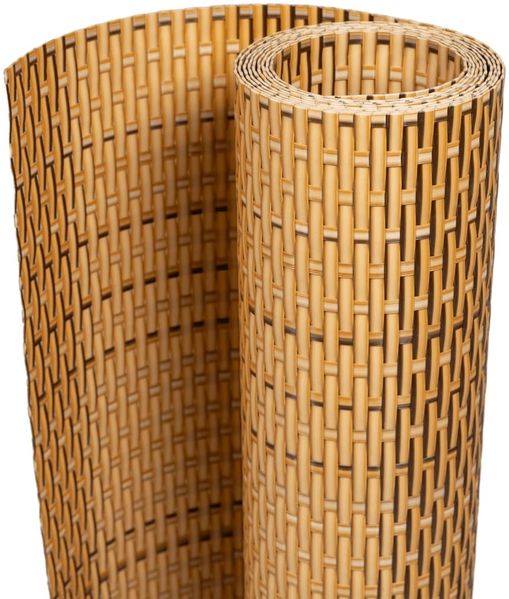 vidaXL Balkon-Sichtschutz Hellbraun 400x100 cm Poly Rattan 156270 Bild 2