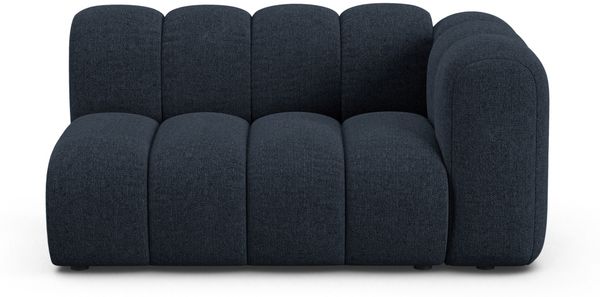 Micadoni Modulares Sofa Lupine 2-Sitzer Rechts Chenille Eden Marineblau