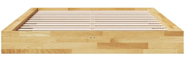 vidaXL Massivholzbett ohne Matratze 160x200 cm Eichenholz 3324125 Bild 6