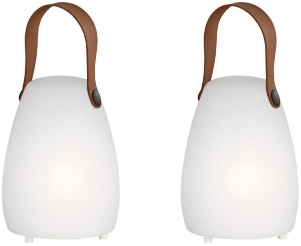 2er SET Outdoor Tischlampen 16cm ohne Kabel mit Fernbedienung & RGB Farbwechsel