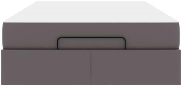 vidaXL Bettgestell mit Matratze Grau 120 x 190 cm Kunstleder 3399419 Bild 5