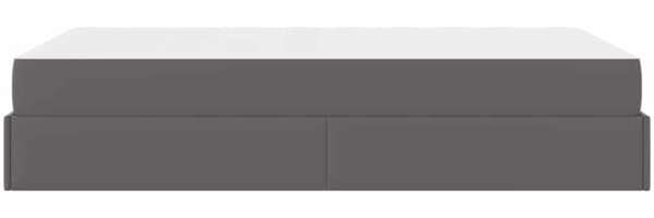 vidaXL Bettgestell mit Matratze Grau 120 x 190 cm Kunstleder 3399419 Bild 6