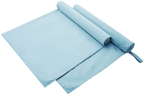 vidaXL Sporthandtücher 2 pcs Blau 180 x 90 cm Polyester und Polyamid 42011475