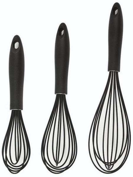 Kityhome Schneebesen Silikon Schneebesen Set 3 tlg 220°C für Antihaft, (30/26/23 cm),BPA frei,Spülmaschinenfest,PP und Silikon Material