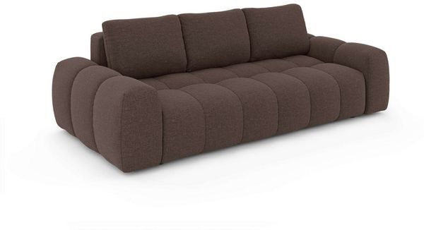 OTTO home 3-Sitzer AZITA optionale Schlafsofa mit Bettkasten, Breite 253cm, Sofa mit Wellenunterfederung, Bubble-Optik, Verlässliche Qualität