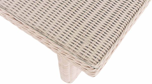 CLP Polyrattan Tisch Fontana XL 200 x 90 cm,perlweiß Bild 7