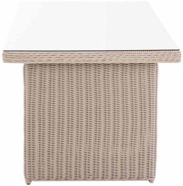 CLP Polyrattan Tisch Fontana XL 200 x 90 cm,perlweiß Bild 5