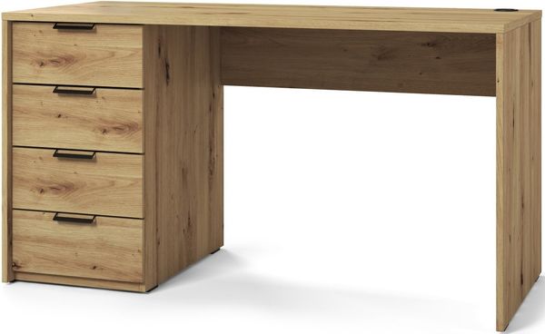 MOEBLO Schreibtisch AUREA (Computertisch für Büro, Arbeitszimmer Kinderzimmer Jugendzimmer, Kinderschreibtisch Schülerschreibtisch Bürotisch), 120/140x75x60