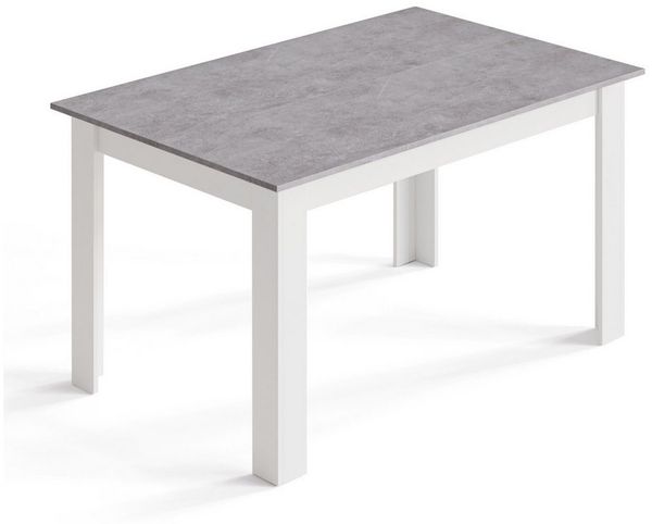 Mondeer Esstisch Esszimmertisch, 120 x 80 x 75cm, Grau und Weiß