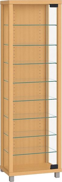 VCM Standvitrine Edana 911769 Buche H. 115 x B. 33 x T. 18 cm