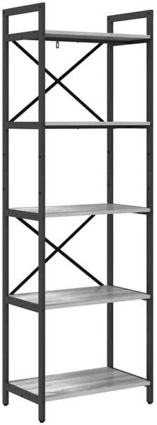 vidaXL Bücherregal Graues Sonoma 56 x 34 x 171 cm Holzwerkstoff 883865