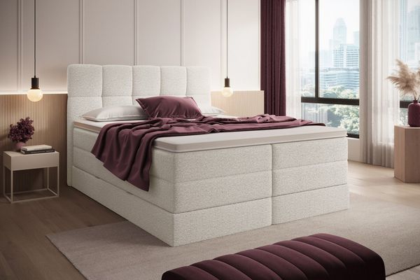 wonello Boxspringbett Madison 1, mit Bettkasten, Taschenfederkern-Matratzen und wonello premium Topper