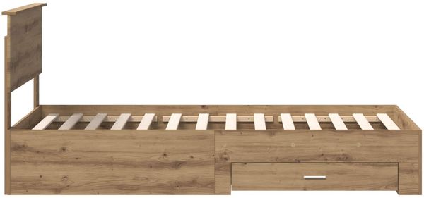 vidaXL Bettrahmen mit Kopfteil Artisan-Eiche 90 x 200 cm Holzwerkstoff 3410948 Bild 8