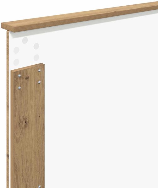 vidaXL Bettrahmen mit Kopfteil Artisan-Eiche 90 x 200 cm Holzwerkstoff 3410948 Bild 11