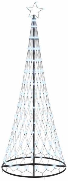 vidaXL LED-Weihnachtsbaum Kaltweiß 100 x 100 x 250 cm Metall 42018784