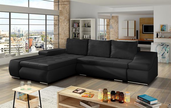 Wohnideebilder Ontario Schwarz Ecksofas & Eckcouches Ot09