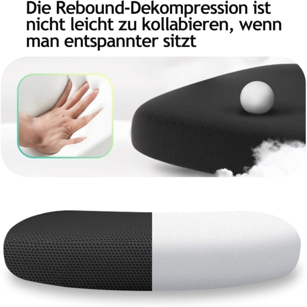 Ergonomischer Bürostuhl Verstellbare Kopfstütze Lendenwirbelstütze Bild 7