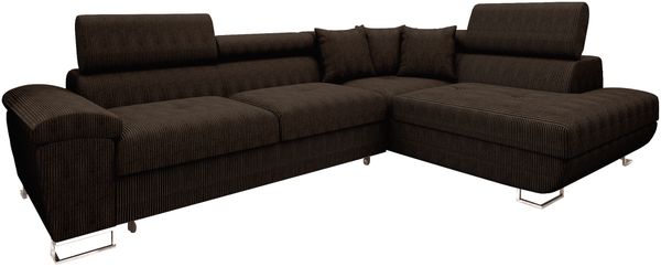 Ecksofa Cotere Cord (Farbe: Poso 06, Seite: Rechts)