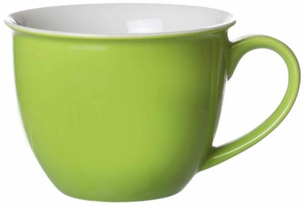 Ritzenhoff & Breker Doppio Jumbo Obere, Obertasse, Ober Tasse, Geschirr, Porzellan, Grün, 360 ml, 515824