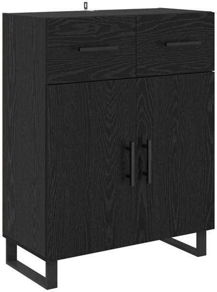 vidaXL Sideboard Schwarz Eichen-Optik 69,5 x 34 x 90 cm Holzwerkstoff 882310