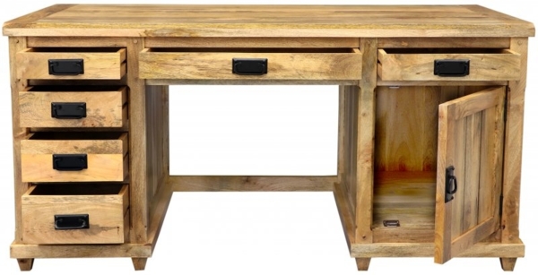 Schreibtisch Devi 160x80x80 aus Mangoholz Bild 3