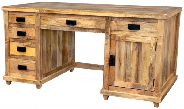 Schreibtisch Devi 160x80x80 aus Mangoholz Bild 2