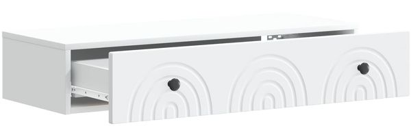 vidaXL Wandmontierter Beistelltisch Weiß 87,5 x 34,5 x 17 cm 898155 Bild 3