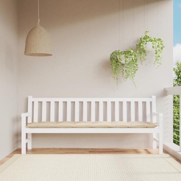 vidaXL Gartenbank-Auflage Beige 200x50x7 cm Oxford-Gewebe 361643