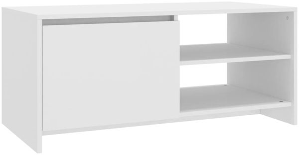 Couchtisch, Sofatisch Weiß 102x50x45 cm Holzwerkstoff