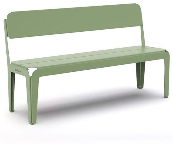 Bended Bench / Outdoor Bank mit Rückenlehne grün