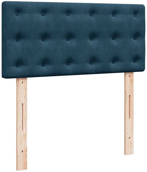 vidaXL Boxspringbett mit Matratze Blau 90x190 cm Samt 3289918 Bild 12
