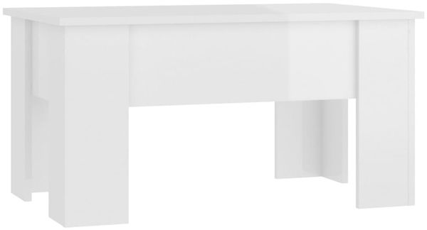 Couchtisch, Sofatisch Hochglanz-Weiß 79x49x41 cm Holzwerkstoff