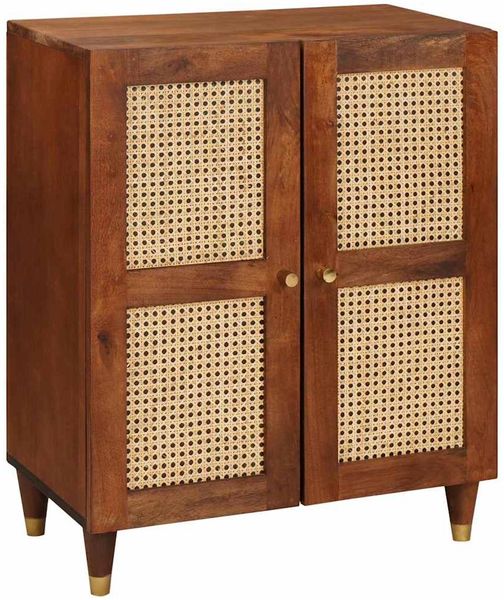 vidaXL Sideboard Braun 60 x 33 x 75 cm Massivholz Mango 4018882