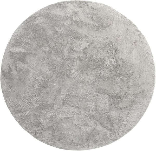 Paco Home Fellteppich Kunstfell Soft 380, rund, Höhe: 14 mm, Langflor, Kuschelteppich - besonders weich, Uni-Farben