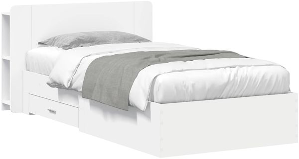 vidaXL Bettgestell mit Stauraum Weiß 80 x 200 cm Holzwerkstoff 3433708 Bild 2