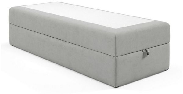 Best for Home Boxspringbett Single-Box Bett mit Bonell H3 Matratze & Stauraum (Boxbett, Rahmenbett, Gästebett, Jugendbett, Kinderbett, 1-St, 70x200 80x200 90x200 100x200 cm), Integrierter Bettkasten, platzsparendes Design