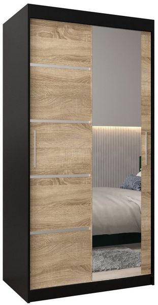 ABIKS MÖBEL Schwebetürenschrank Verona 2 Schlafzimmerschrank, mit Spiegel, Kleiderstange und Regalen