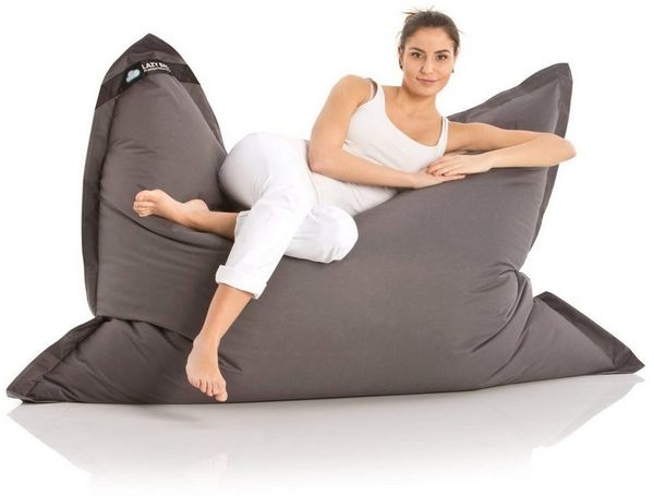 LAZY BAG Sitzsack für Indoor & Outdoor, Dunkelgrau, Nylon, 400 l