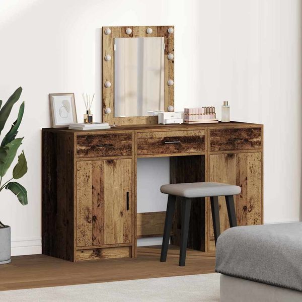 vidaXL Schminktisch mit Speicher Braun 50 x 41 x 135 cm Holzwerkstoff 3334261