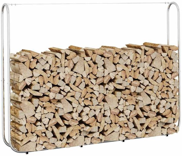 vidaXL Kaminholzregal 200x25x150 cm Stahl verzinkt 4100705