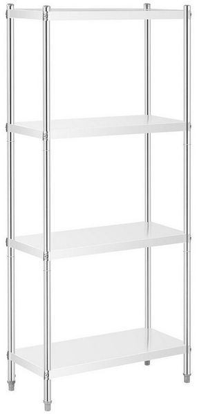 Royal Catering Standregal Edelstahlregal 80 x 40 x 180 cm Küchenregal Gastroregal Schwerlastregal, verschiedene Größen