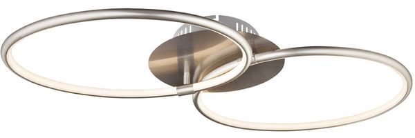 LED Deckenleuchte, 2 Ringe oval, L 70 cm