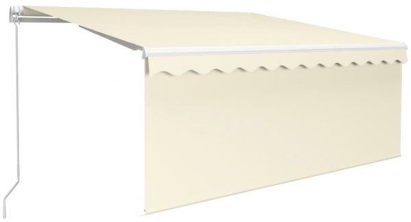 vidaXL Markise Manuell Einziehbar mit Rollo 3,5x2,5 m Creme 3069277 Bild 2