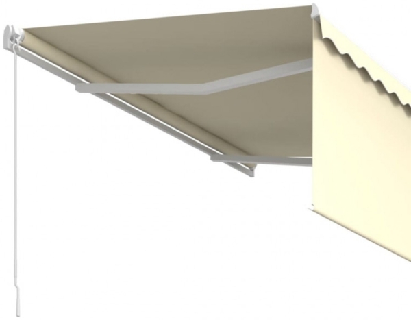 vidaXL Markise Manuell Einziehbar mit Rollo 3,5x2,5 m Creme 3069277 Bild 3
