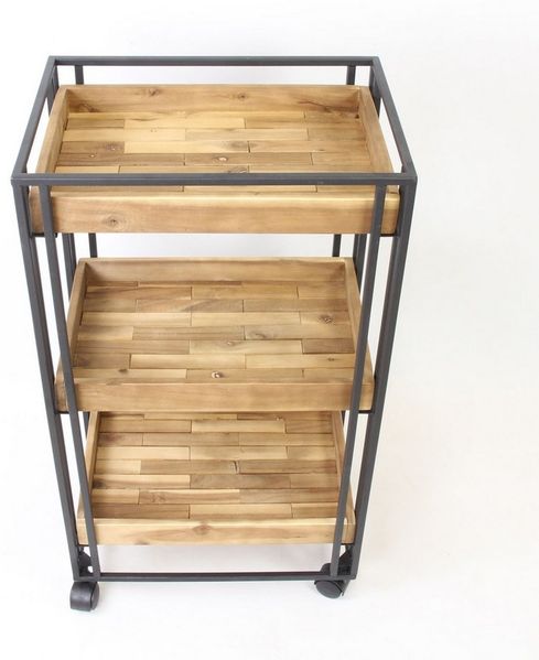Servierwagen Living Wood Barwagen Getränkewagen Beistelltisch Küchenwagen