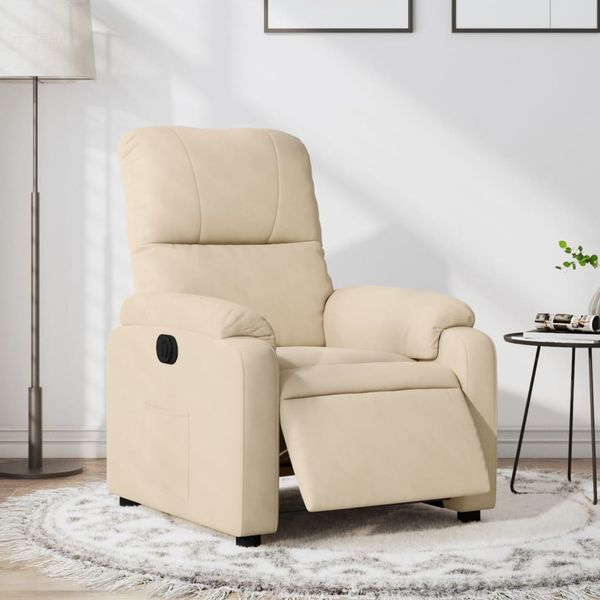 vidaXL Relaxsessel Elektrisch Creme Mikrofasergewebe 3204919
