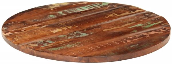 vidaXL Tischplatte Ø 70x2,5 cm Rund Altholz Massiv 370027 Bild 2