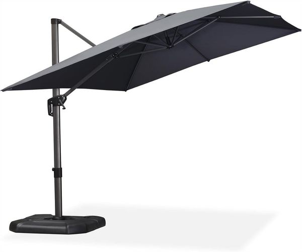 PURPLE LEAF Ampelschirm Rechteckiger Alu Balkonschirm, Groß Sonnenschirm, LxB: 330,00x270,00 cm, für Gartenterrasse, Poolterrasse