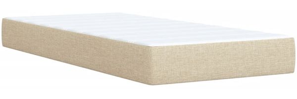 vidaXL Boxspringbett mit Matratze Creme 90x190 cm Stoff 3288854 Bild 10